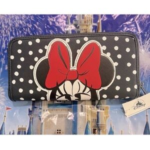 Disney Parks Minnie Mouse Polka Dot Loungefly Wallet - NWT!!